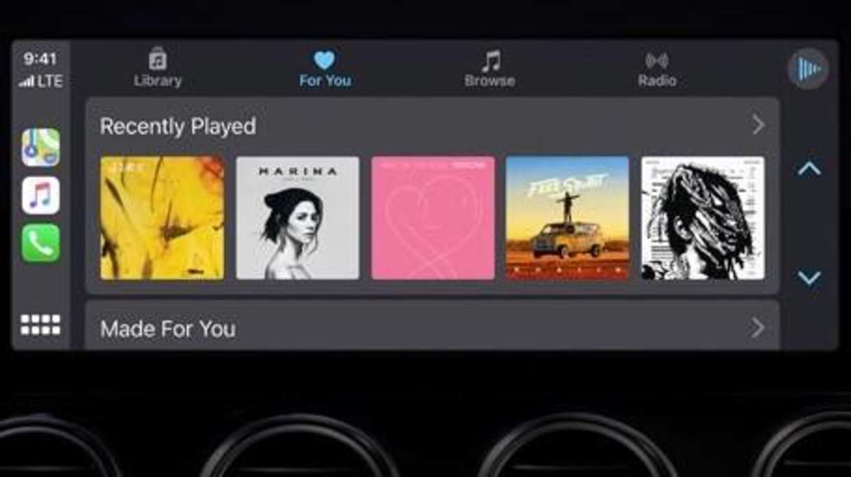 The new Music app has been launched onto CarPlay.